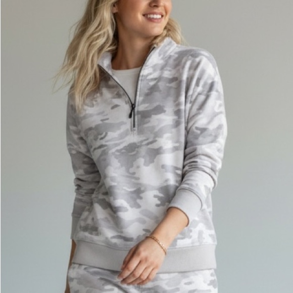 3/4 Zip Camo Hoodie